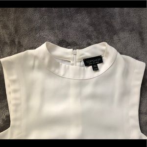 TOPSHOP Off-White Geometric Top